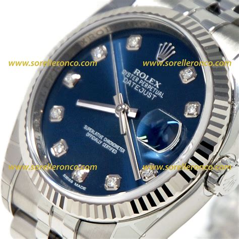 quadrante x rolex 116234 datejust usato blu con stanghette fosforescenti|rolex datejust 36 price.